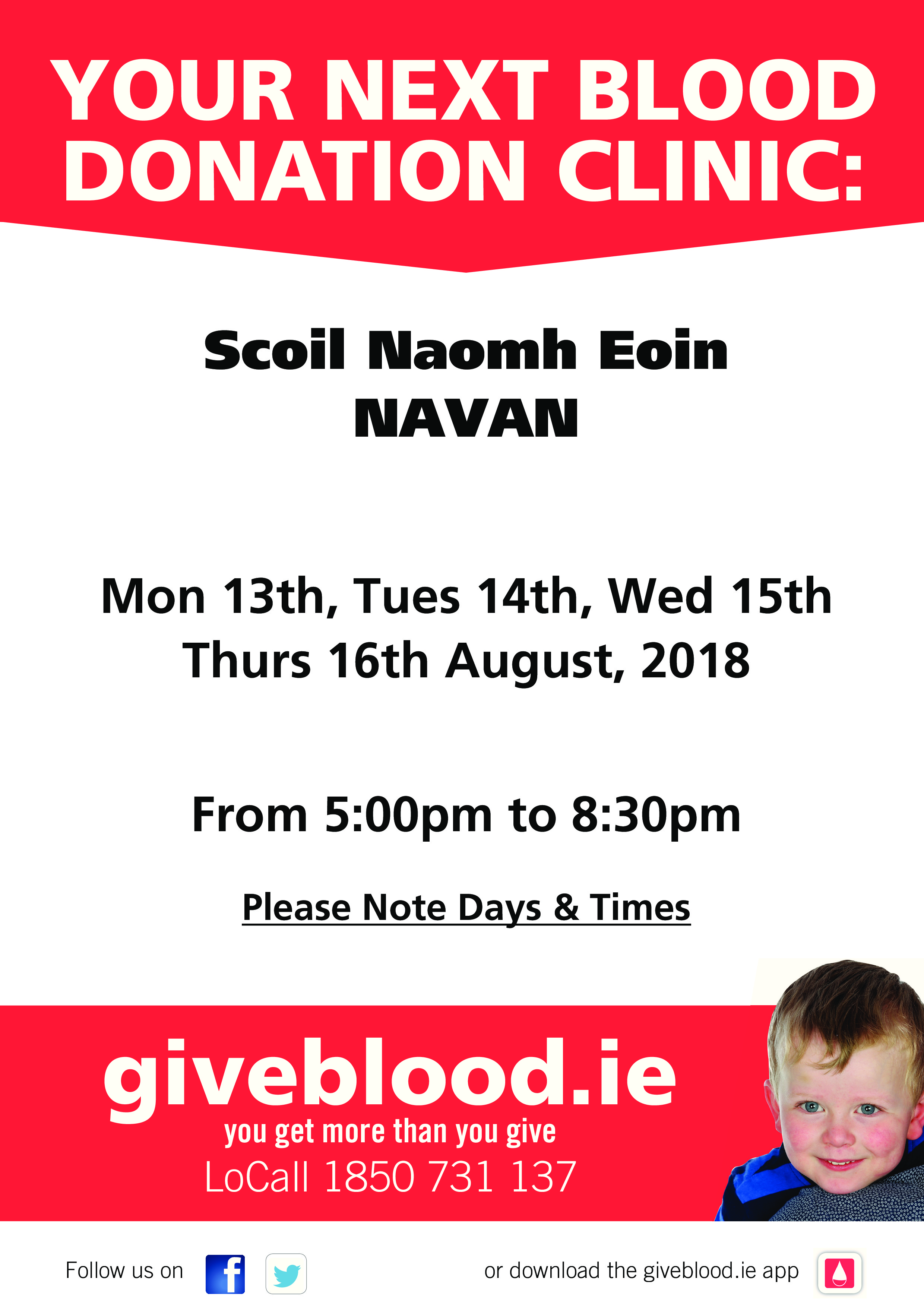 Reminder to Blood Donors in the Navan Area